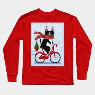 Christmas Bicycle Ride Long Sleeve T-Shirt